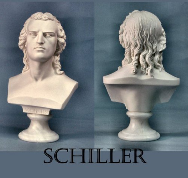 Bust of Schiller Statue German Poet philosopher playwright